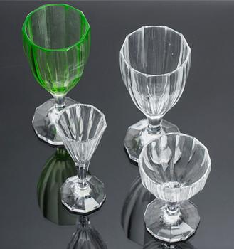GLASSERVIS, 27 delar,  "Lagerberg", Design Elis Bergh. 1930-tal.