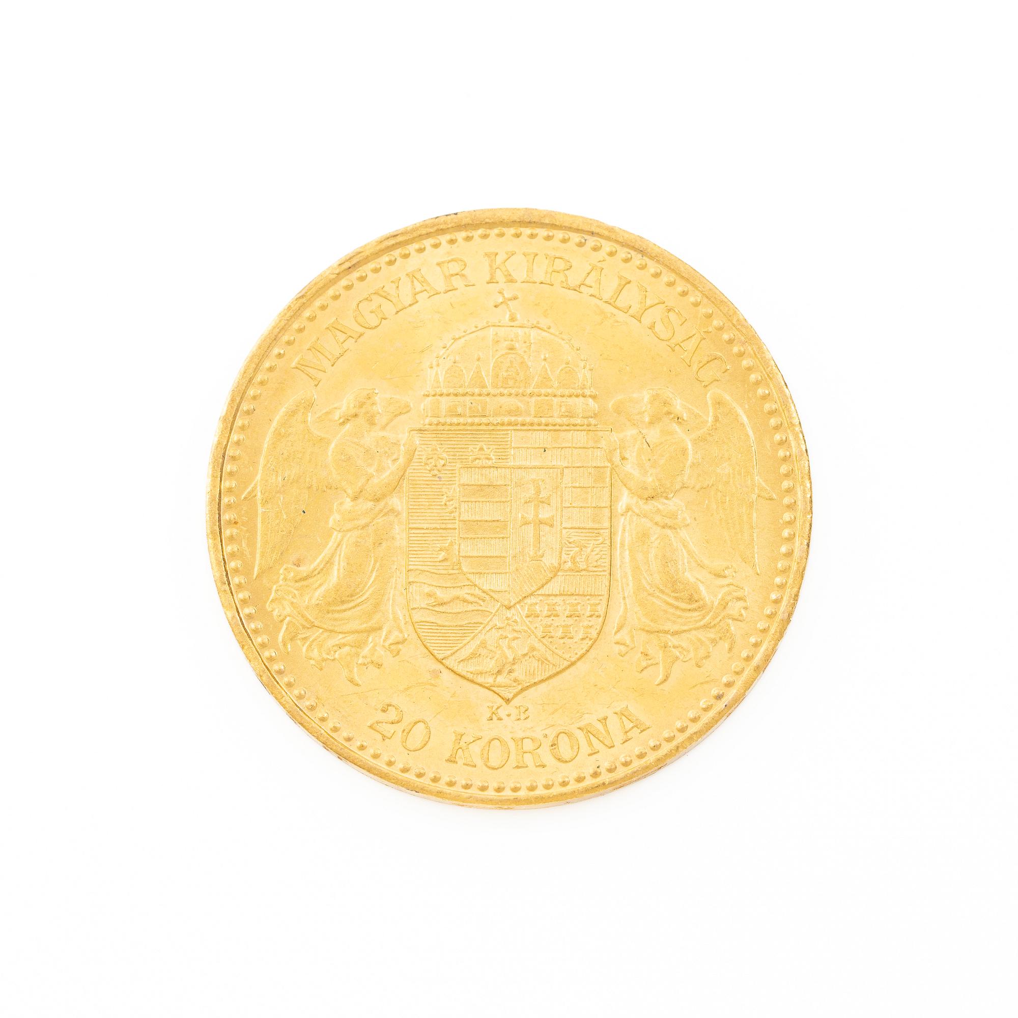 Gold coin, Hungary, 20 Korona, 1892.