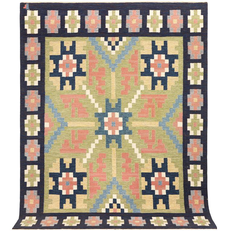 Erik Lundberg, a flat weave carpet, c. 240 x 173 cm.