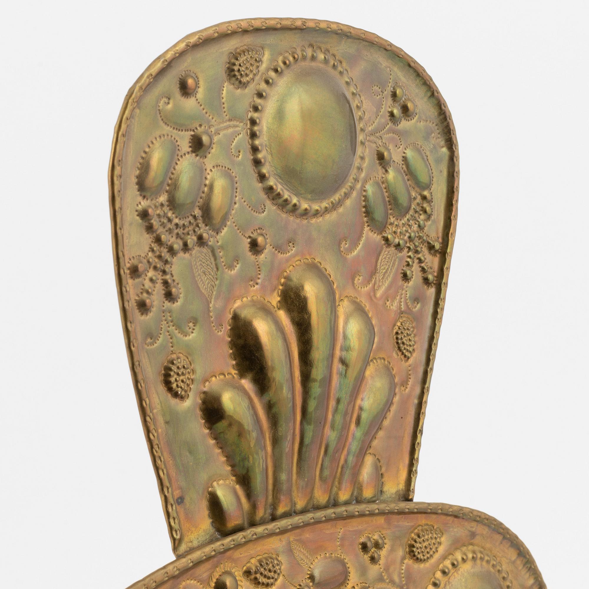 A pair of late 19th century Baroque style brass sconces.