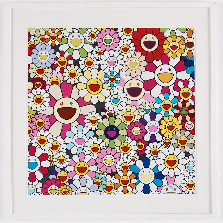 Takashi Murakami, "Flowers Blooming in This World and the Land of Nirvana 2".