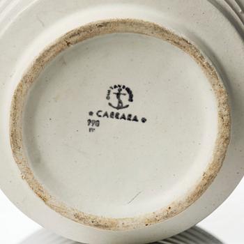Wilhelm Kåge, A set of three ceramic flower pots, a vase and jar with lid,  Gustavsberg 1930s.