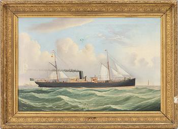 Ship portrait, 19th century. "SS Thyra af Stockholm".