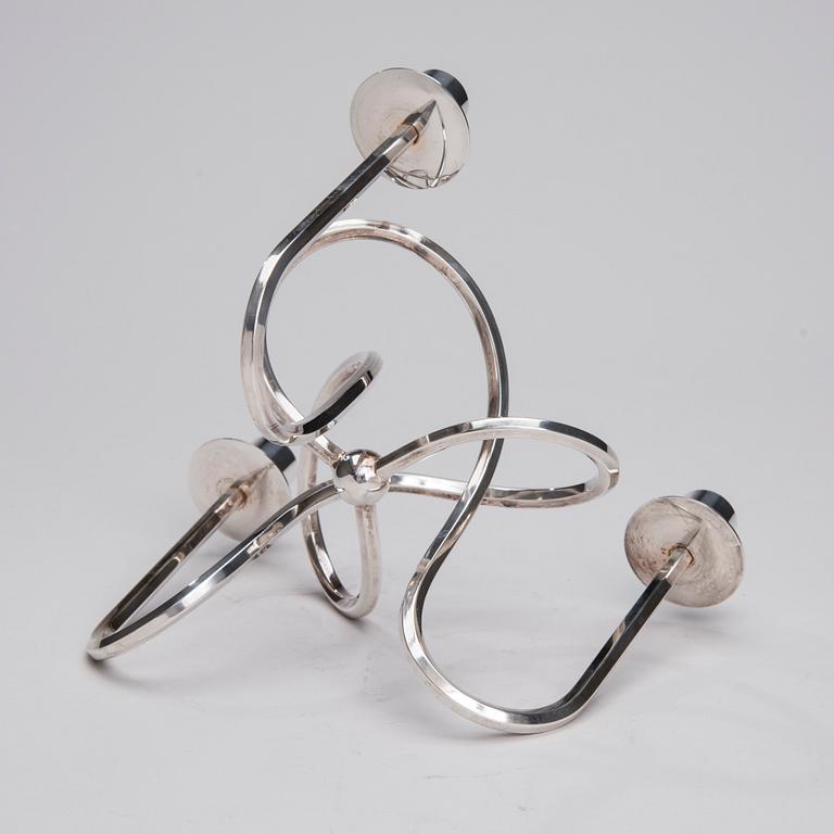 LJUSSTAKE, "Vänskapsknuten" försilvrad, Josef Frank för Svenskt Tenn, formgiven 1938.