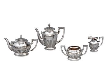 143. FOUR PART TEA SERVICE, FABERGÉ.