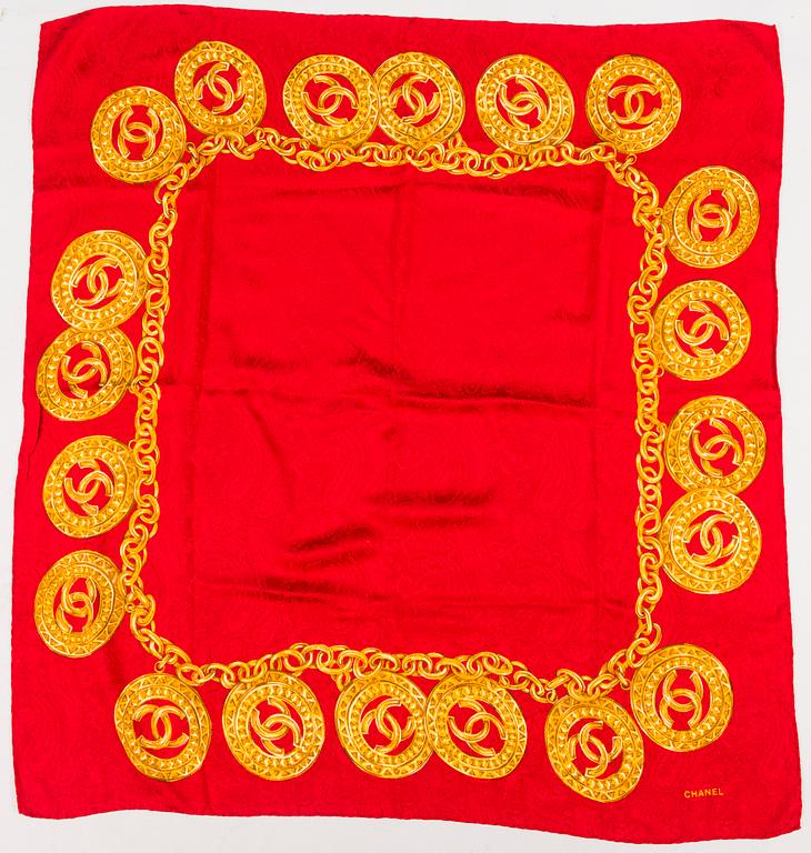 CHANEL Silk Scarf.