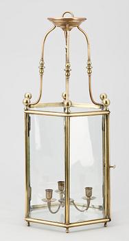HALLYKTA, mässing och glas, 1800-tal.