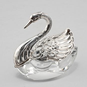 SALTKAR, silver och glas, svenska importstämplar samt GEWE, 1978,