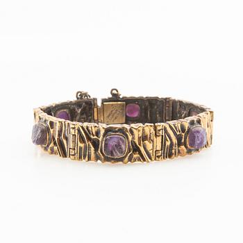 Pentti Sarpaneva, bracelet bronze with amethysts.