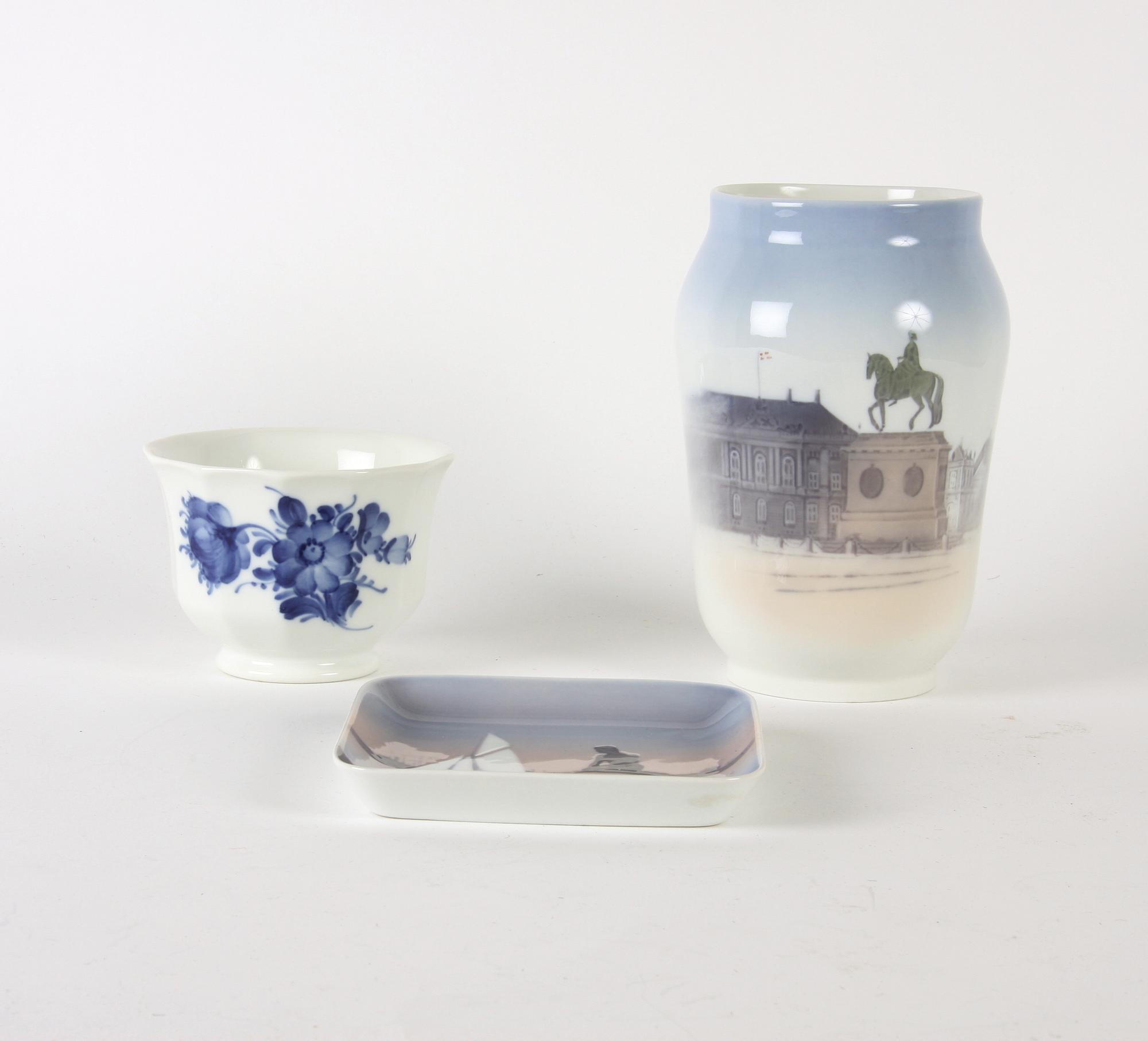 PARTI PORSLIN, 3 delar, Royal Copenhagen och Bing & Gröndahl.