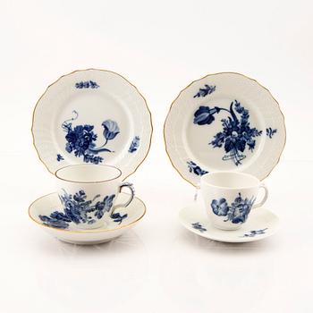 Kaffeservis 33 dlr "Blå Blomst" Royal Copenhagen Danmark porslin 1961-1983.