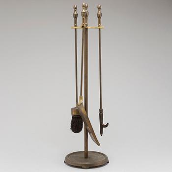 A brass firestand, 20th century.