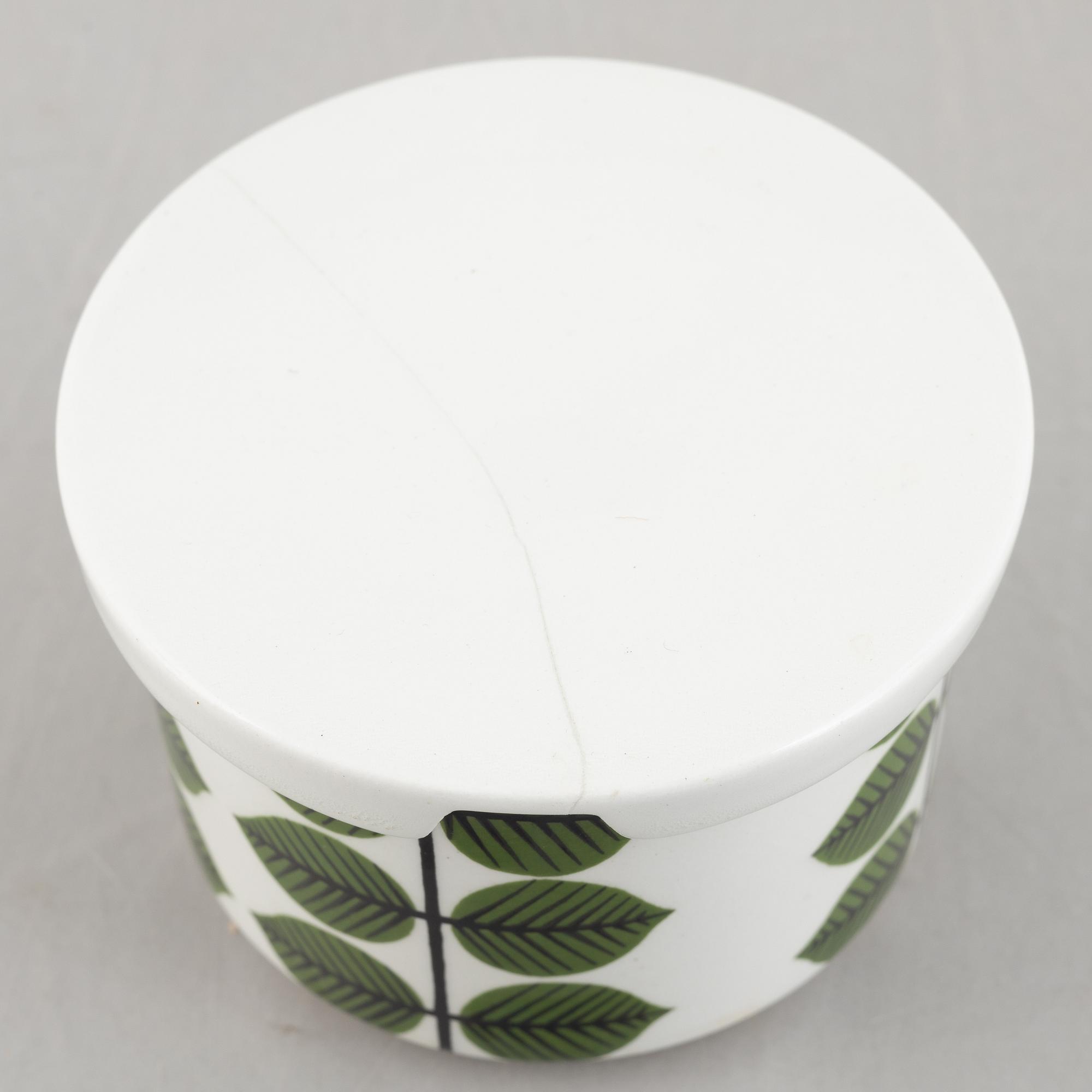 Stig Lindberg, servis, 50 delar, flintgods, "Berså", Gustavsberg, 1900-talets senare del.