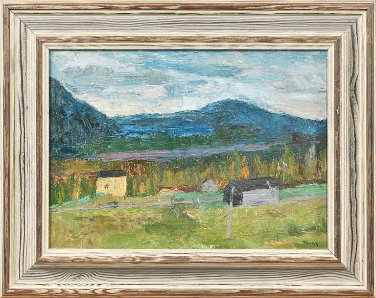 HERMAN TALVIK, olja på duk, landskap, sign.
