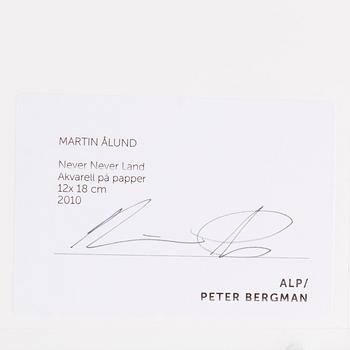 MARTIN ÅLUND,  akvarell på papper, 2010, signerad på etikett a tergo.
