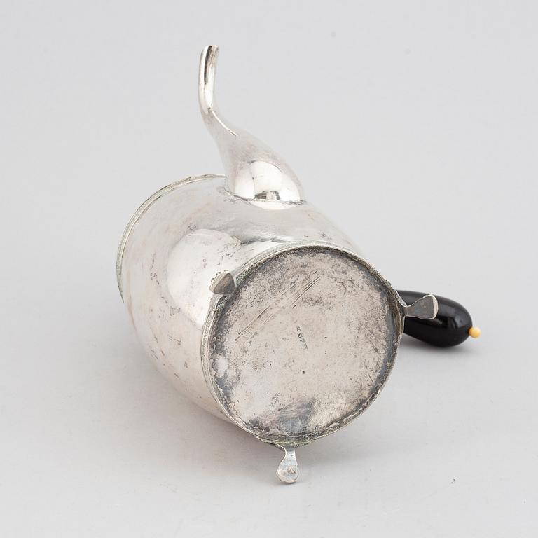 Anders Lundqvist, kaffekanna, silver, Stockholm 1816, Empire.