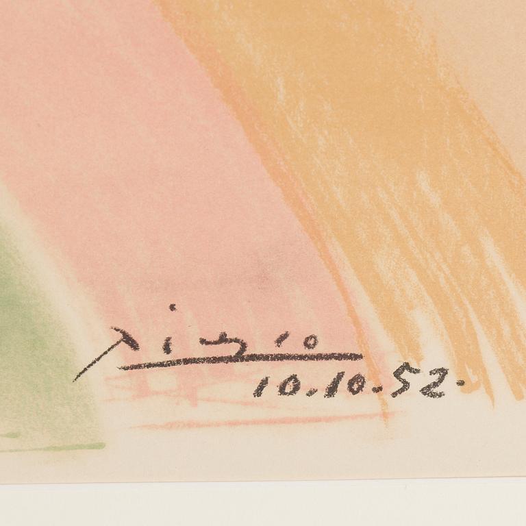 PABLO PICASSO, lithograph in colours, printed signature and date.