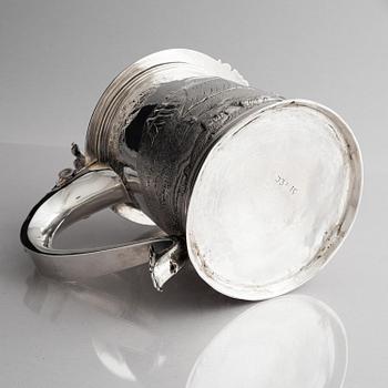 John Jackson, dryckeskanna, silver, London 1698-1699.