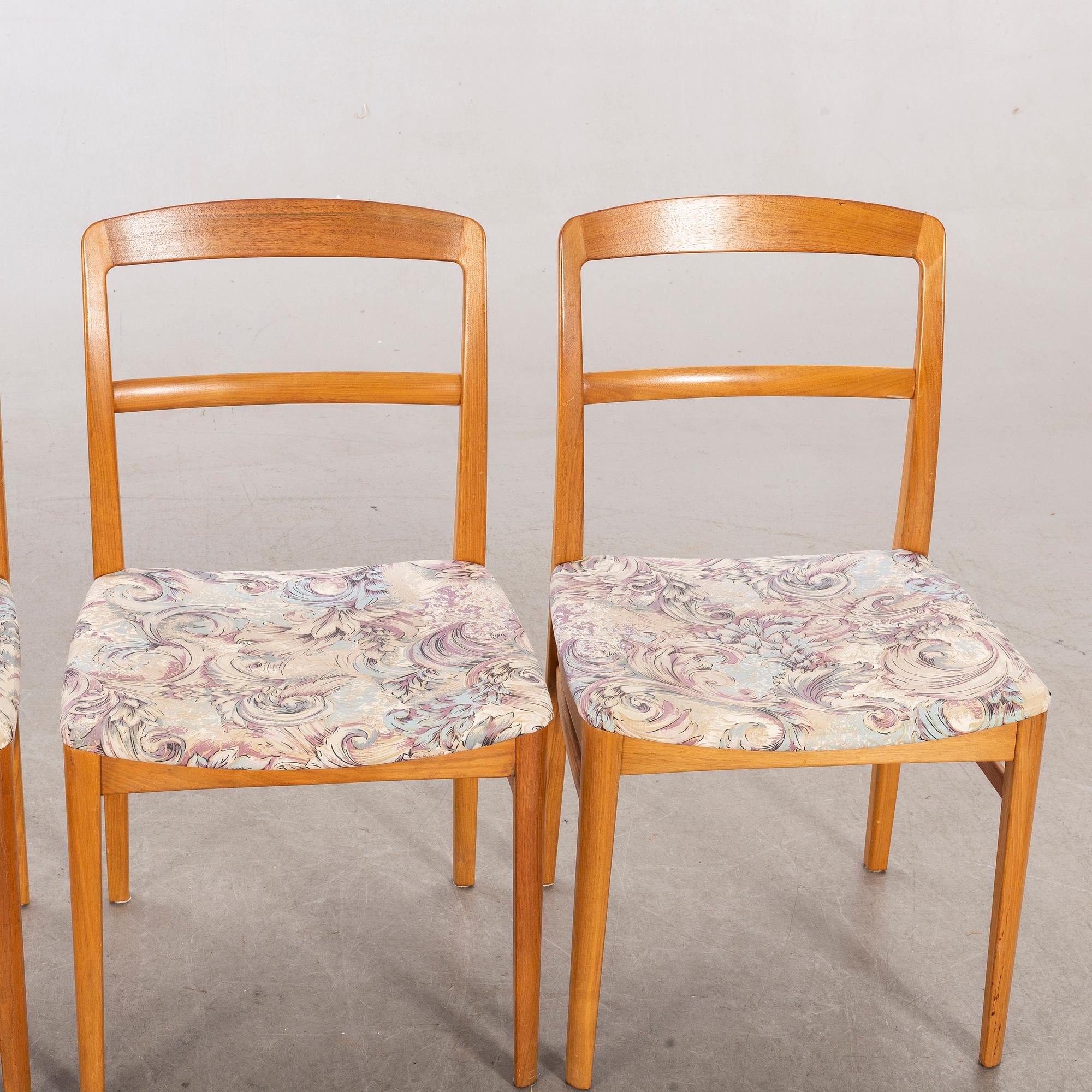 MATBORD SAMT FYRA STOLAR, Möbelfabriken Linden, Horda, 1960-tal.