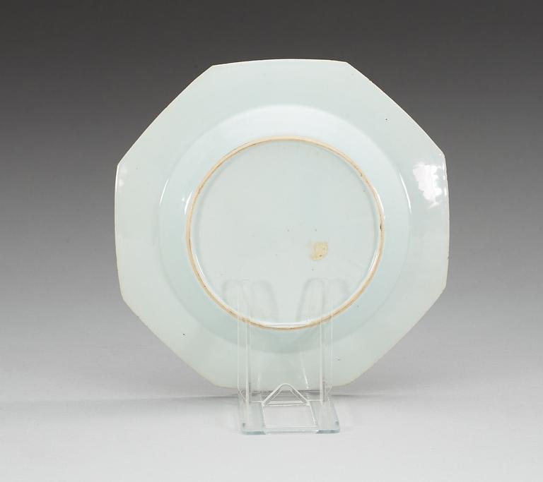 A set of 11 (9+2) famille rose dinner plates, Qing dynasty, Qianlong (1736-95).