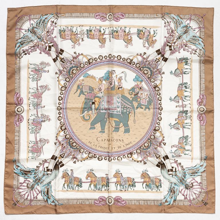 Hermès, scarf, "Caparaçons de la France et de l'Inde".