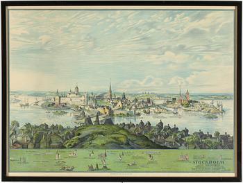 TRYCK. 2 st, "Stockholm", tidigt 1900-tal.