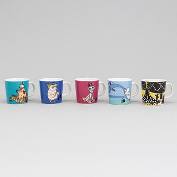 MUMINMUGGAR, 20 st, porslin, Moomin Characters, Arabia, Finland.