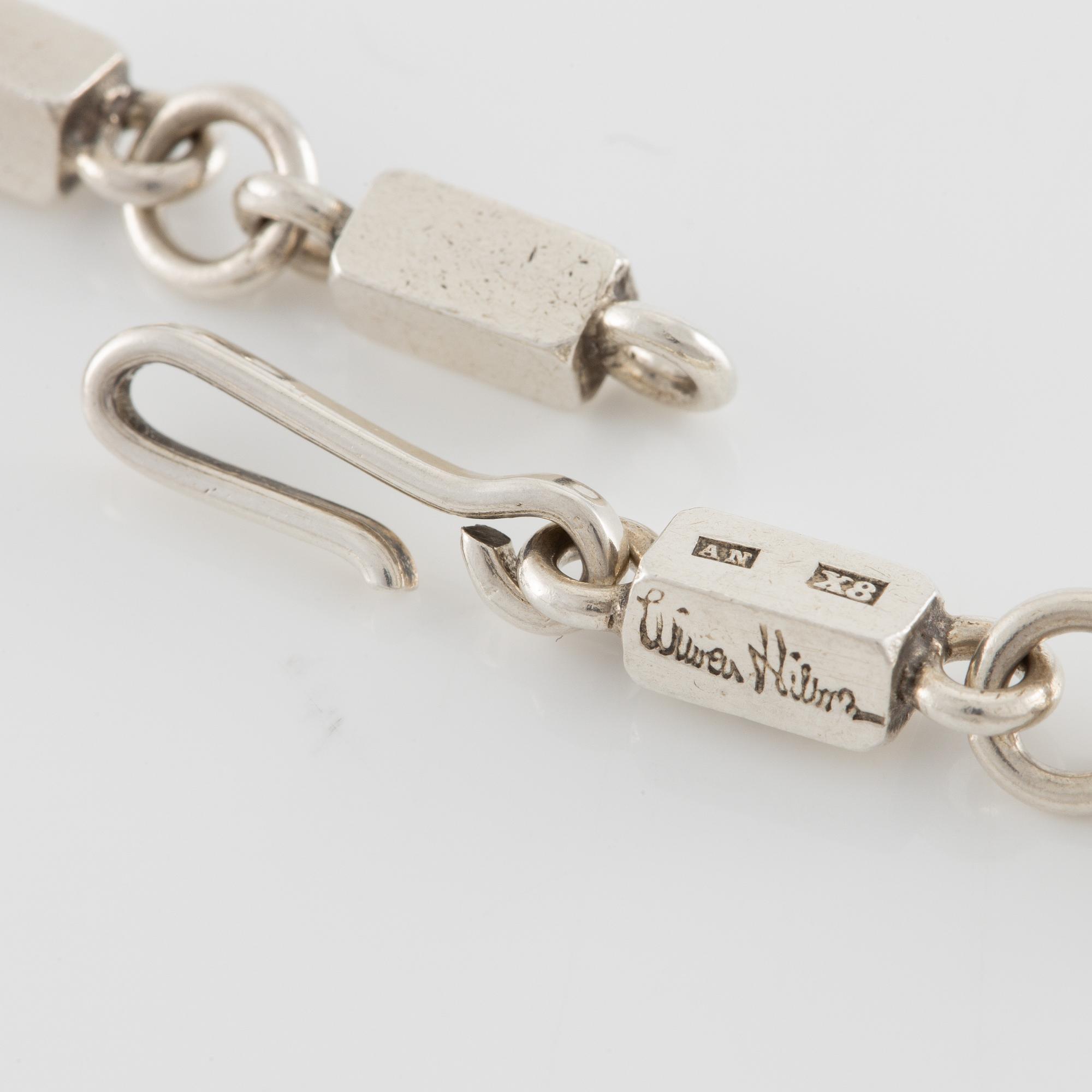 Wiwen Nilsson, collier, sterlingsilver, Lund 1948.