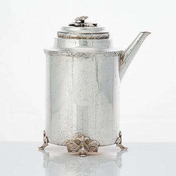Carl Klingwall, kaffekanna, silver, Västerås 1781. Gustaviansk.