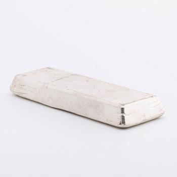 A Swedish fine silver 999,5 ingot from Boliden. Weight ca 0,995 kg.