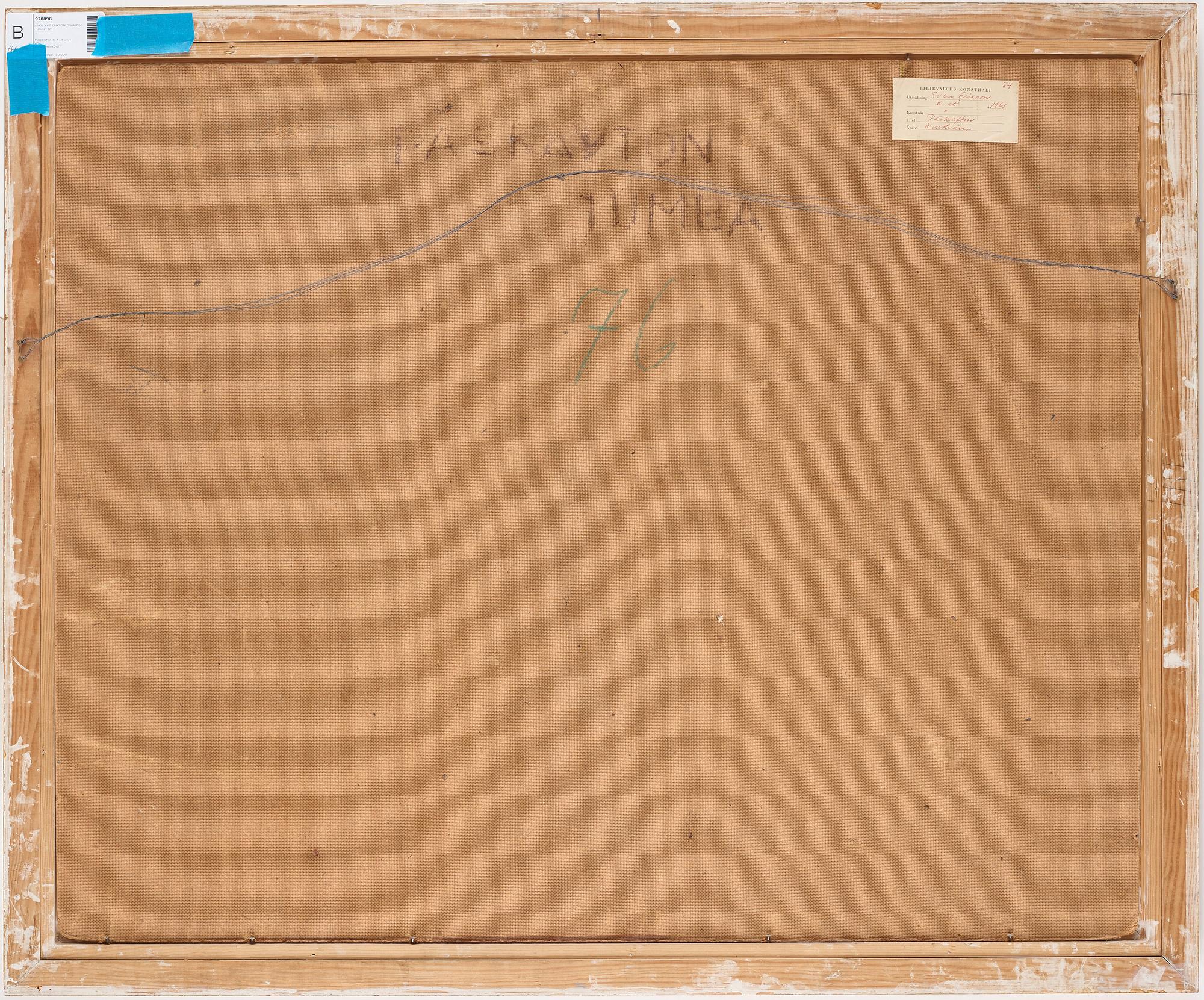 Sven X:et Erixson, "Påskafton Tumba".