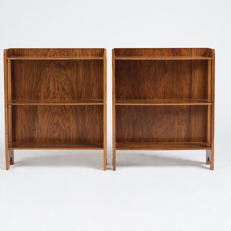 Josef Frank, a pair of mahogany wall shelves, model 2127, Svenskt Tenn Sweden, probably 1950's.