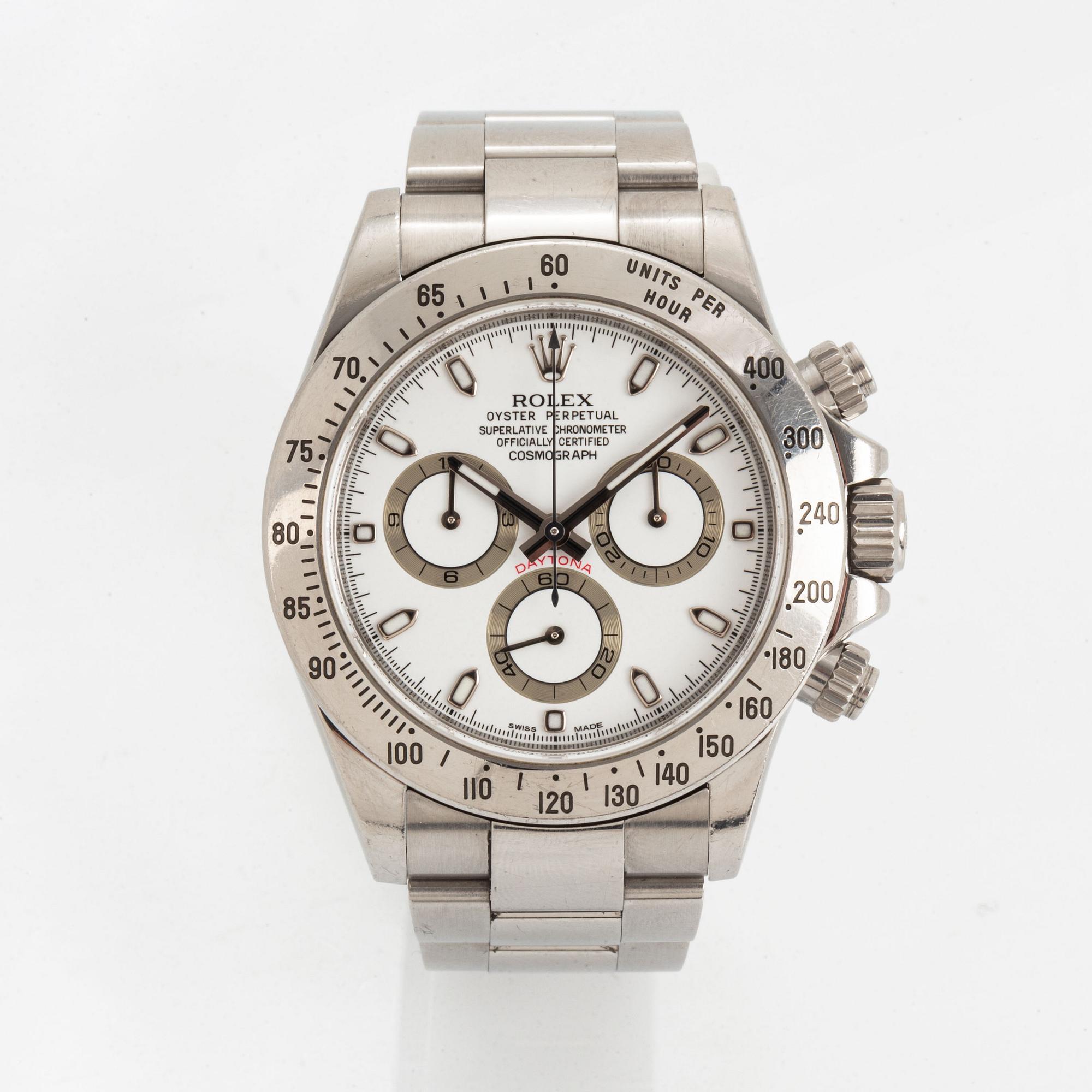 Rolex, Oyster Perpetual, Cosmograph, Daytona, Chronometer, armbandsur, kronograf, 40 mm.