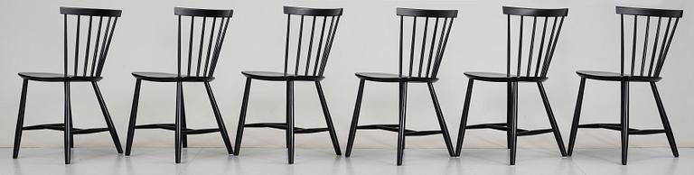 STOLAR, 6 st, modell "J 46", Poul M Volther, FDB, Danmark, 1960-tal.