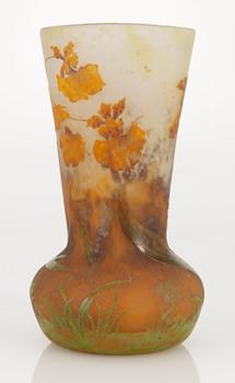An art nouveau Daum glass vase, Nancy, France.