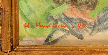 Harry Henriksson, öljy kankaalle, signeerattu ja päivätty -45.