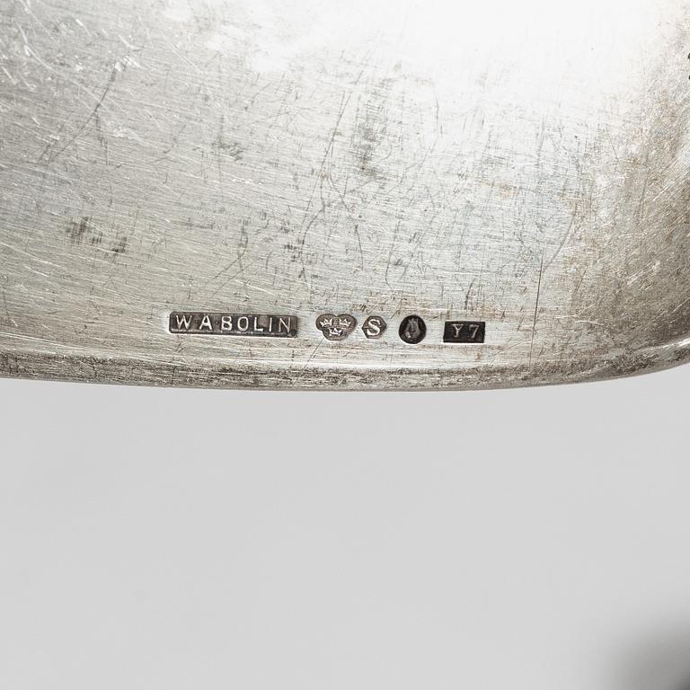 W.A. Bolin, Bestickuppsättning, 65 delar, silver, modell F, Stockholm, bl a 1926.