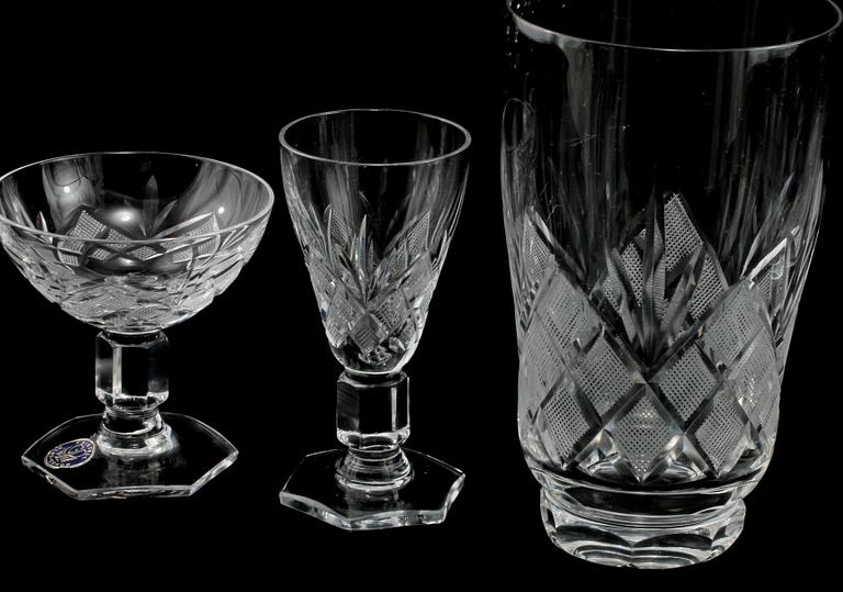 GLASSERVIS, 50 delar, Kosta, 1900-talets andra hälft.