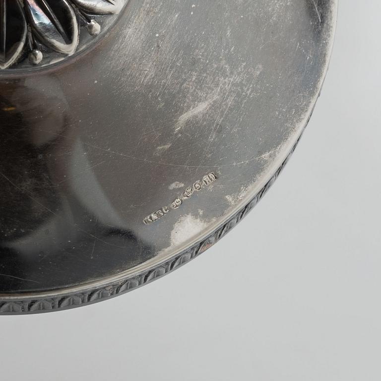 Candelsticks, a pair, silver, Gothenburg 1958.