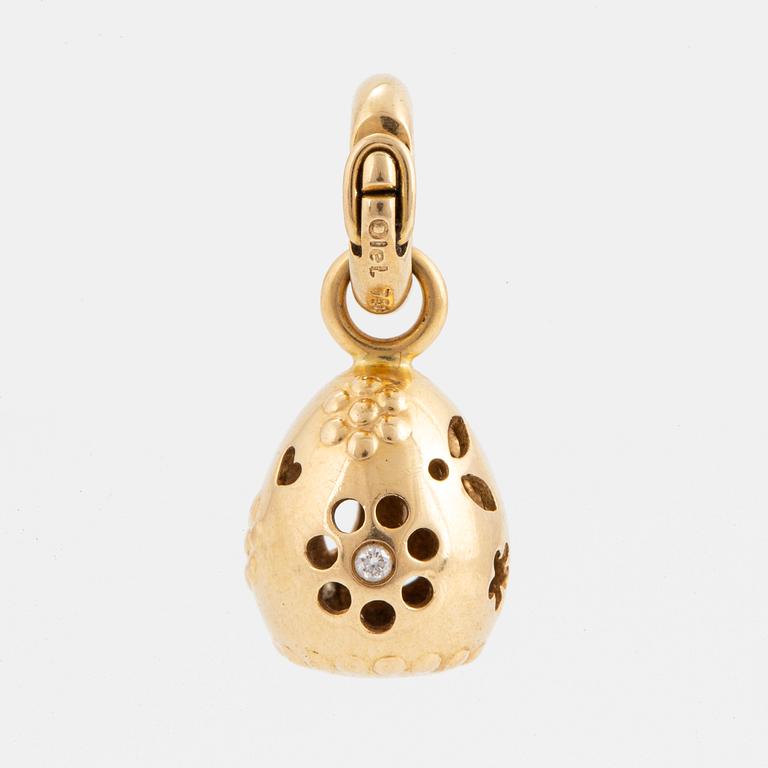 OLE LYNGGAARD, berlock "Sweet drops" med briljantslipade diamanter.