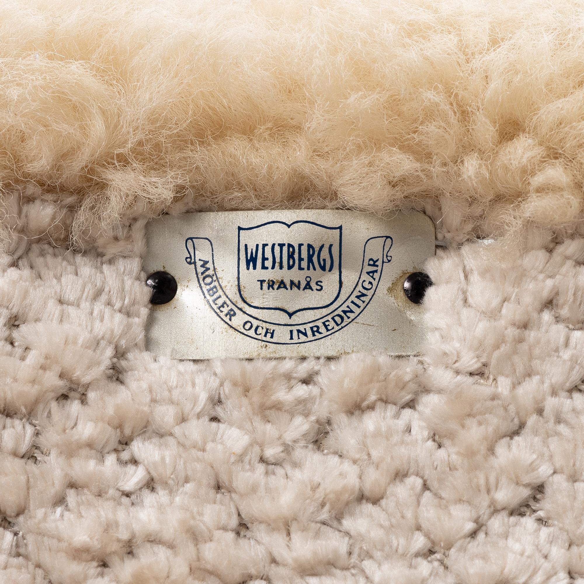 Karmstolar, ett par, Swedish Modern, Westberg, Tranås, 1940/50-tal.