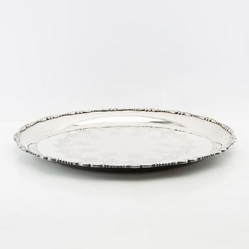 Brickor/Uppläggningsfat 5 st nysilver 1900-talets första hälft.