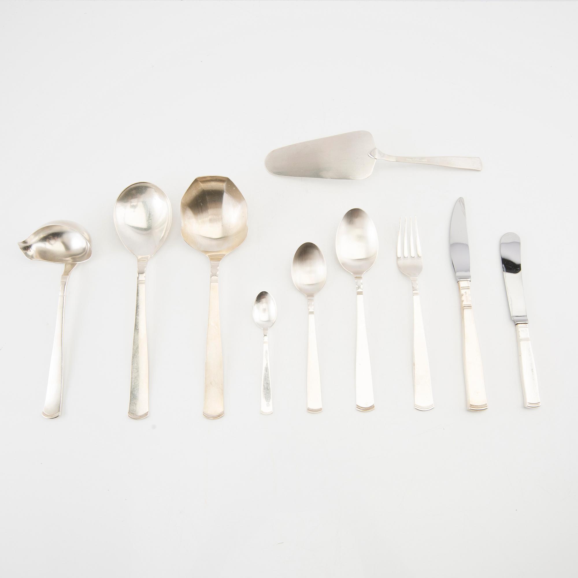 Jacob Ängman, bestick ca 68 dlr "Rosenholm GAB  Stockholm 1970-tal.