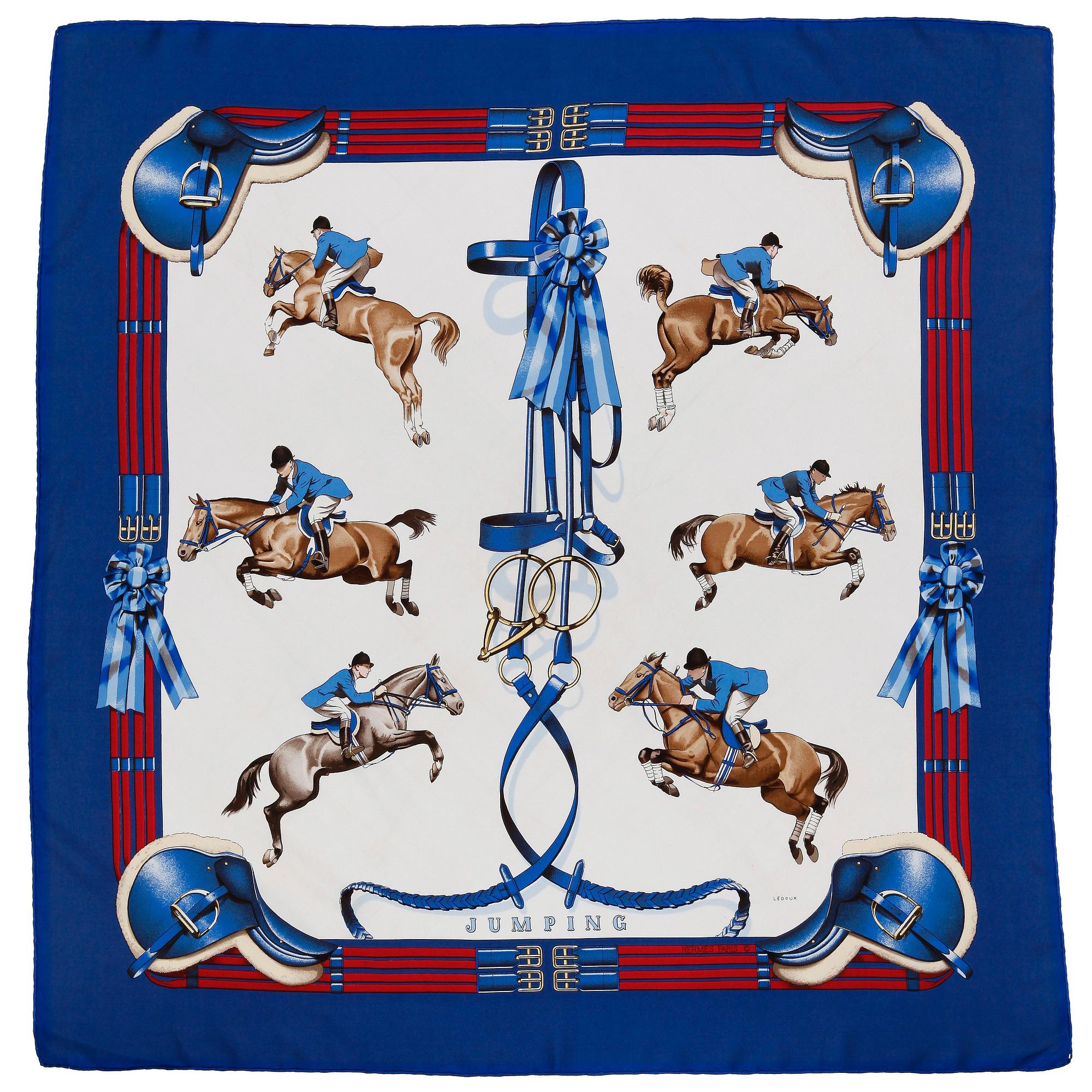 HERMÈS, scarf, "Jumping".