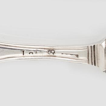 Dessert cutlery, 31 pieces, silver, Carl Gideon Renander, Stockholm, 18th century and C.F. Björnstedt, 19th century.