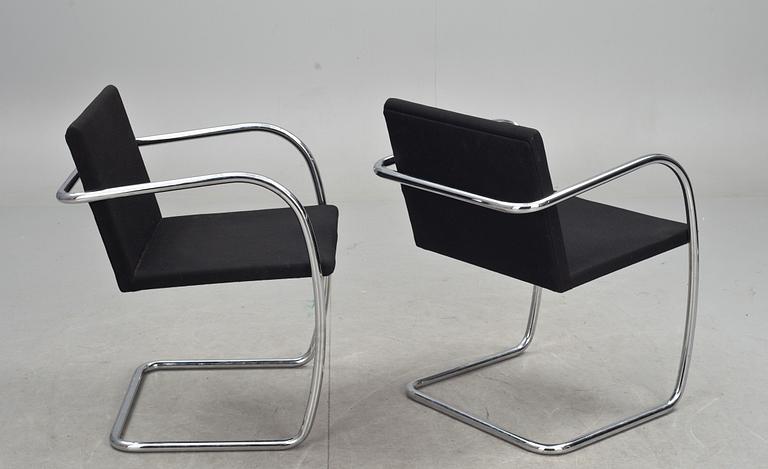 KARMSTOLAR, "Brno", Mies van der Rohe, Knoll Studio, stämpelmärkta.