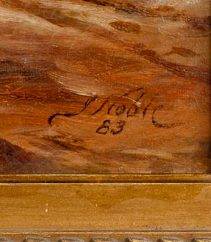 OKÄND KONSTNÄR, olja på duk, signerad S Noble, England, 1800-tal.
