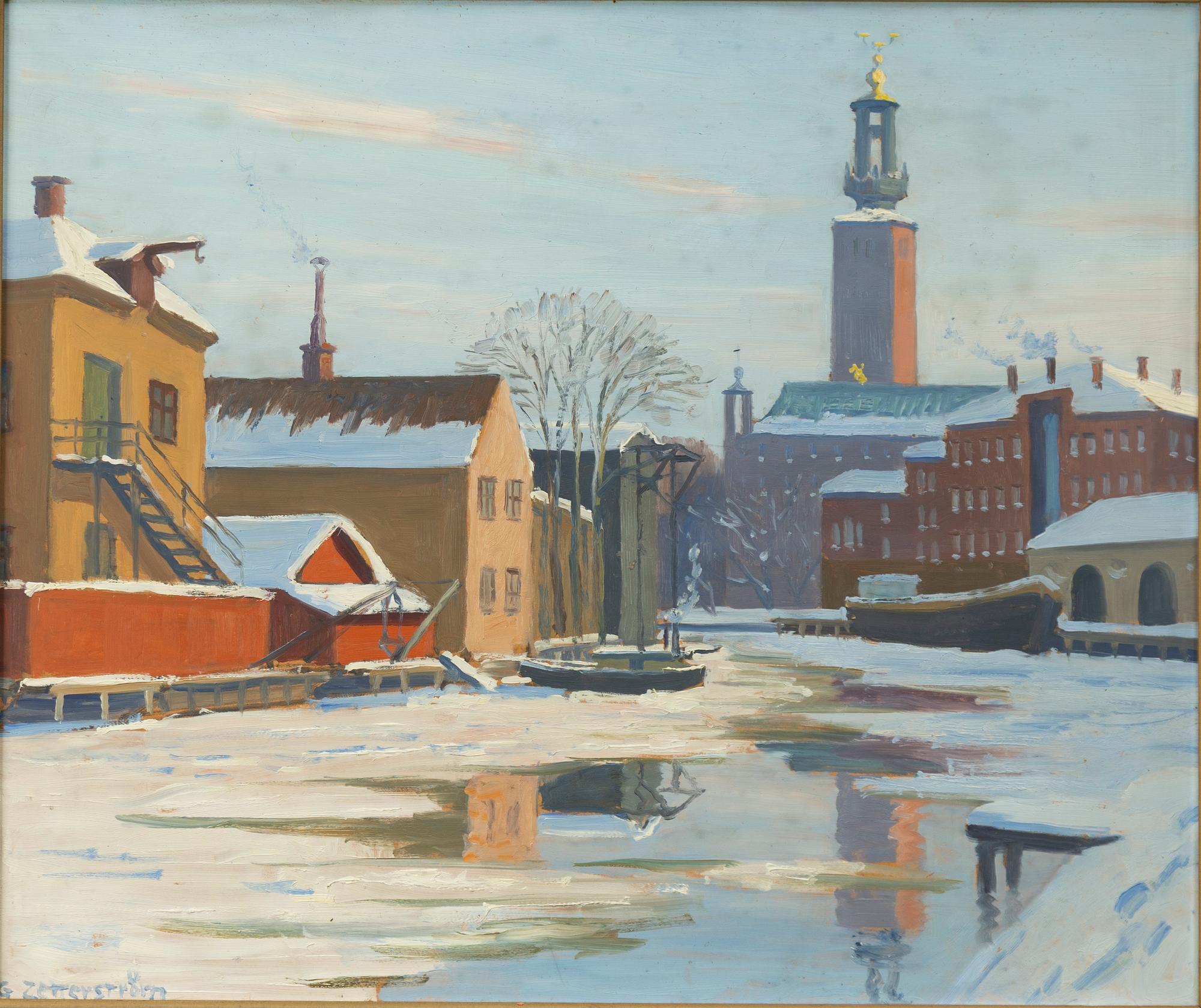 Gunnar Zetterström, View towards Stockholm City Hall.