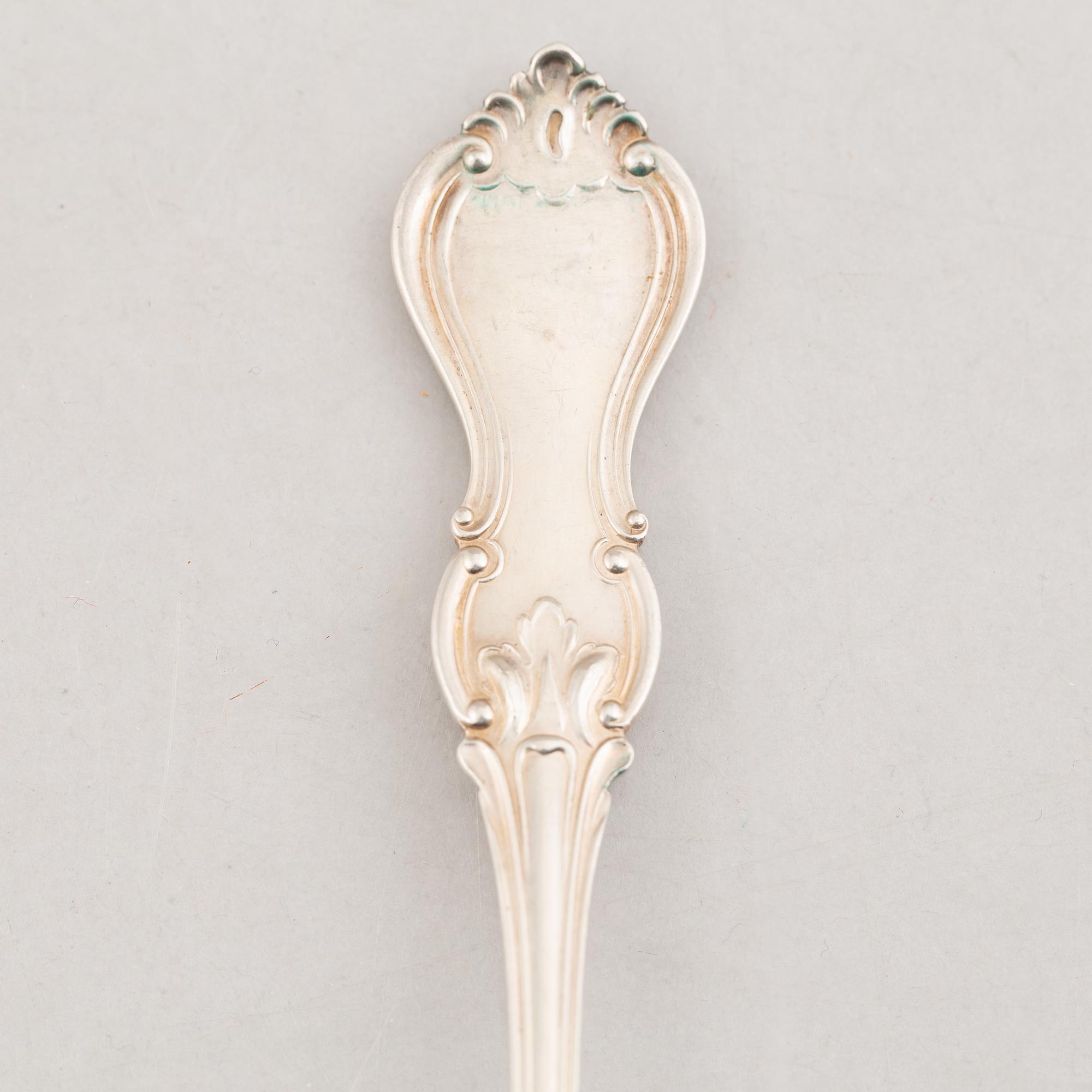 A 97-piece Swedish silver cutlery, model 'Olga', including GAB, Stockholm 1965.