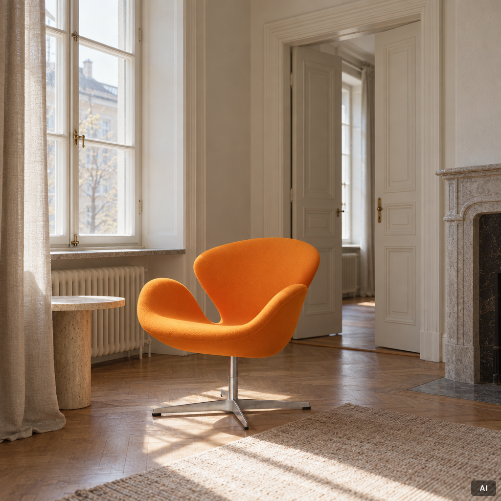 Arne Jacobsen, Fåtölj, "Svanen", Fritz Hansen, Danmark, 2000-tal.